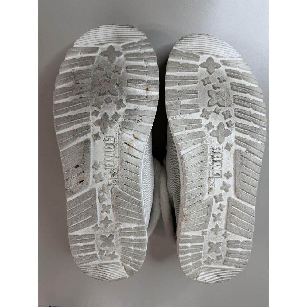 Hey Dude Women's Britt Shoes 9 Herringbone Cream Faux Fur Trim Comfort Cozy - Picture 12 of 13